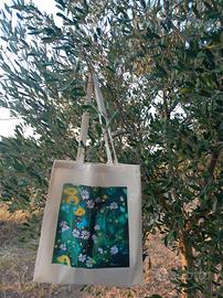 totebag borsa shopper  con stampa artistica