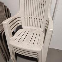 sedia giardino impilabile 4 pezzi