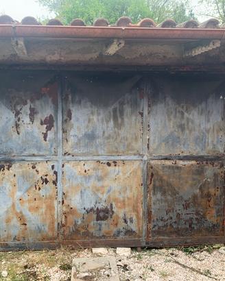 Porta scorrevole garage in ferro ca. 3m x 2,10