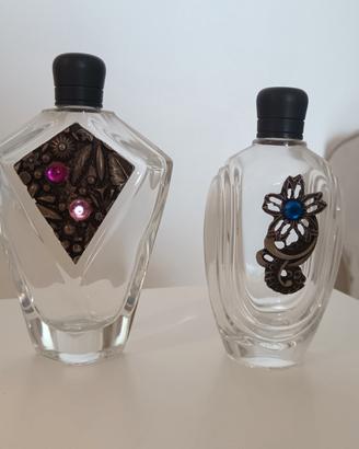 coppia boccette decorative in vetro 