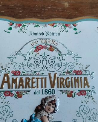 Scatola di latta Amaretti Virginia 160 anni