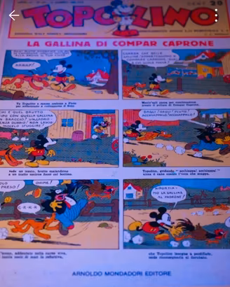 Topolino Libro grandi dimensioni 36 x 26 vintage