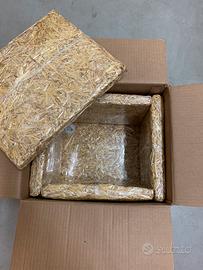 Scatola termica in paglia terra