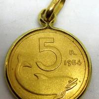 5 lire oro