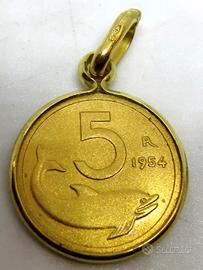 5 lire oro