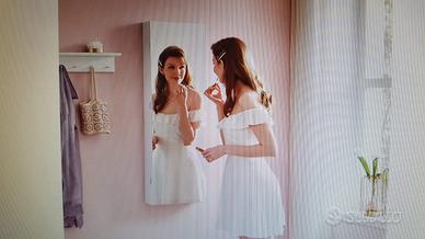 mobile a specchio portagioie bianco