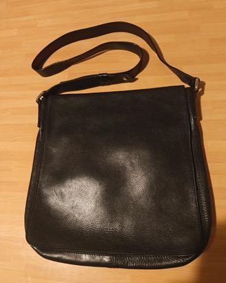 borsa pelle nera uomo PILLINI