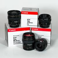 Obiettivi Canon EF 20+35+50