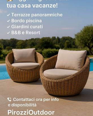 Poltrona in vimini 