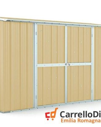 Casetta in lamiera per esterno 307x100cm beige