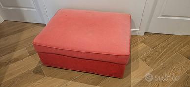 Pouf contenitore IKEA EKTORP rosso corallo 90x70