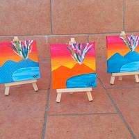 Mini tele Napoli 10x10cm 