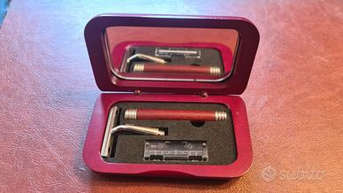 🪒 Rasoio di Sicurezza Vintage in Legno + Astuccio