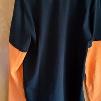 Maglia cotone nera e arancione per ragazzo 14 /15 