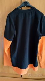 Maglia cotone nera e arancione per ragazzo 14 /15 