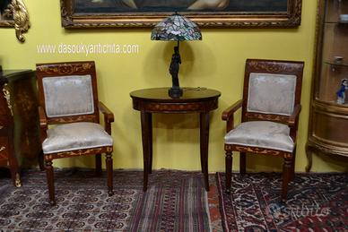 Coppia di capotavola-poltrone stile olandese