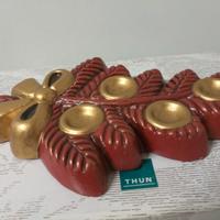 Porta candele rosso thun