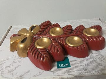 Porta candele rosso thun