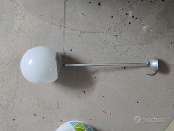 lampada vetro opalino bianco