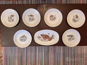 Set di Piatti da Portata in Porcellana Decorati