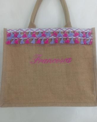 borsa juta personalizzata 