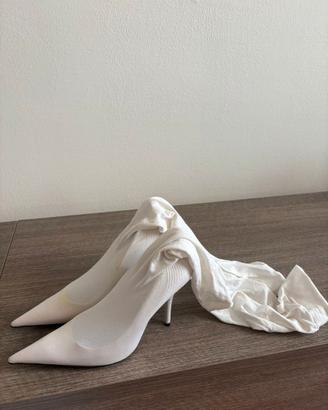 Stivali cuissard Balenciaga donna, bianco. 38