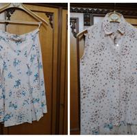 Gonna e camicia in viscosa 