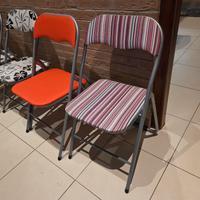 Sedie pieghevoli vari colori 