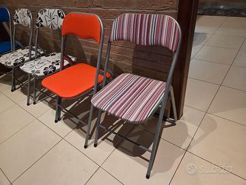 Sedie pieghevoli vari colori 