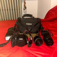 Canon Eos 1200d + 2 Obiettivi + flash + Accessori