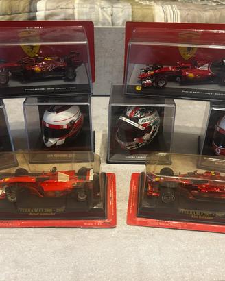 Collezione auto Ferrari F1 e caschi