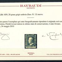 1859 SICILIA 20 GRANA GRIGIO ARDESIA MH* CERTIFICA