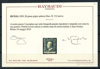 1859 SICILIA 20 GRANA GRIGIO ARDESIA MH* CERTIFICA