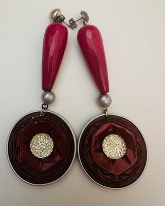 Orecchini Bordeaux Handmade