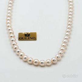 Collana Hoshi Perle di mare oro bianco18kt A.156