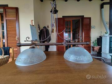 Lampadario Rustico Ferro Battuto