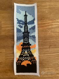 Segnalibro torre Eiffel punto croce