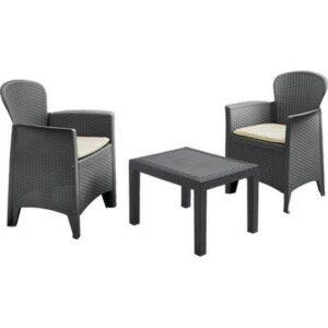 Set poltrone e tavolo rattan Balcony Akita