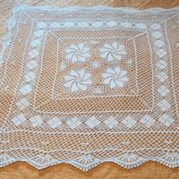 Centro copritavolo vintage uncinetto 90x90