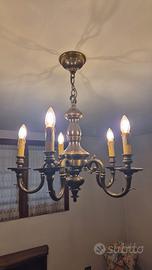 Lampadario artigianale in bronzo