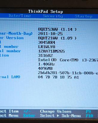 LENOVO x121e i3 4gb batteria per ricambi