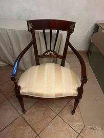 Poltroncina impero in mogano