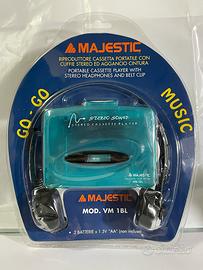 Lettore audiocassette portatile MAJESTIC vintage