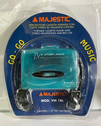 Lettore audiocassette portatile MAJESTIC vintage