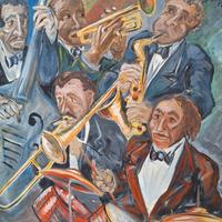 quadro Gianluca Bosello- gli orchestrali- 100x120