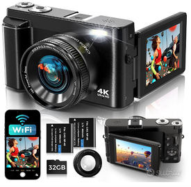 Fotocamera  4K WiFi 64MP Macchina Fotografica