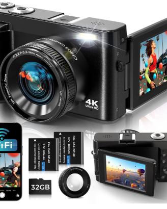 Fotocamera  4K WiFi 64MP Macchina Fotografica