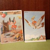 2 Cartoline di Pinocchio ill. Sgrilli  anni '50