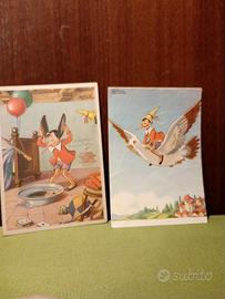 2 Cartoline di Pinocchio ill. Sgrilli  anni '50