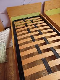 letto singolo con rete  doghe